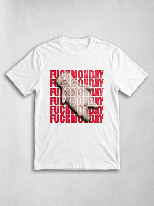 Fuck Monday — Hiperactivo (unisex, blanca)