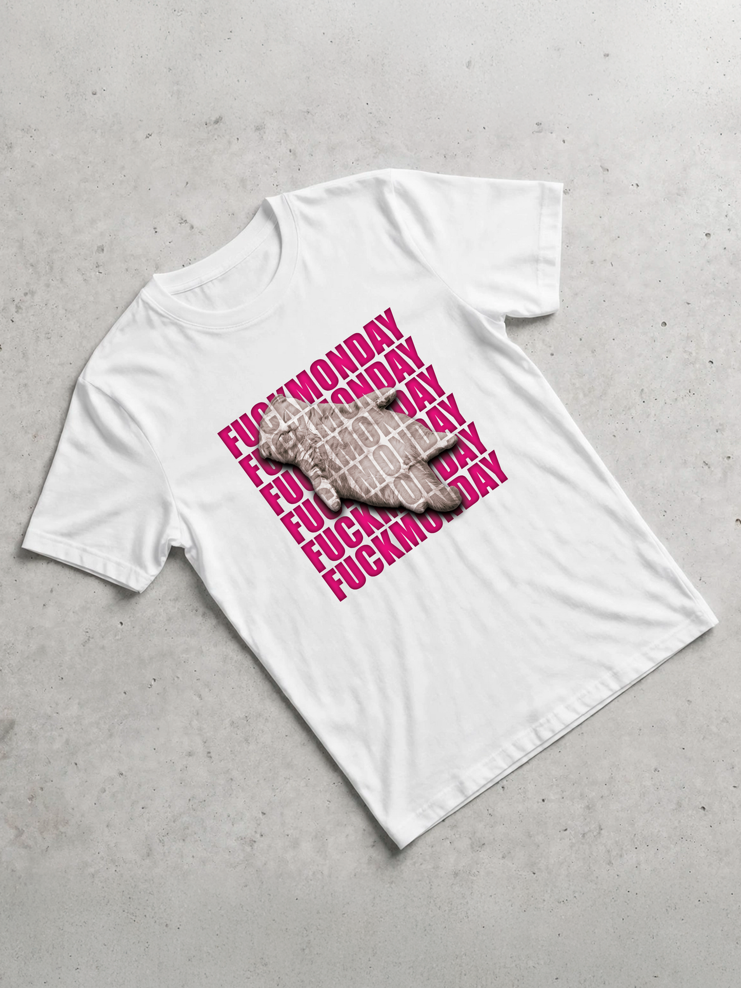 Fuck Monday — Hiperactivo (unisex, blanca)