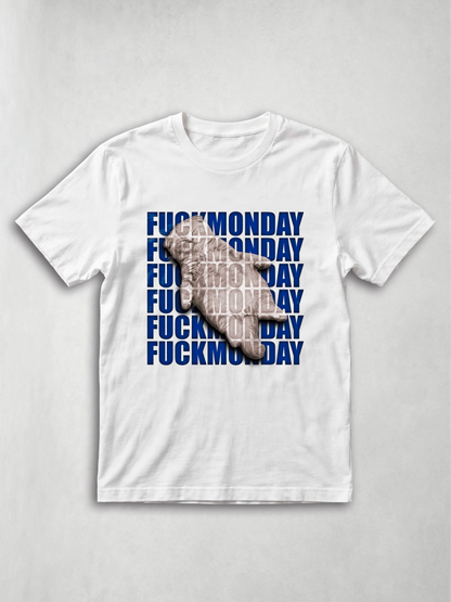 Fuck Monday — Hiperactivo (unisex, blanca)