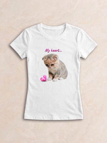 Polera My Heart — Cute (mujer, blanca)