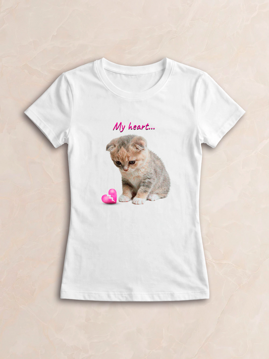 Polera My Heart — Cute (mujer, blanca)