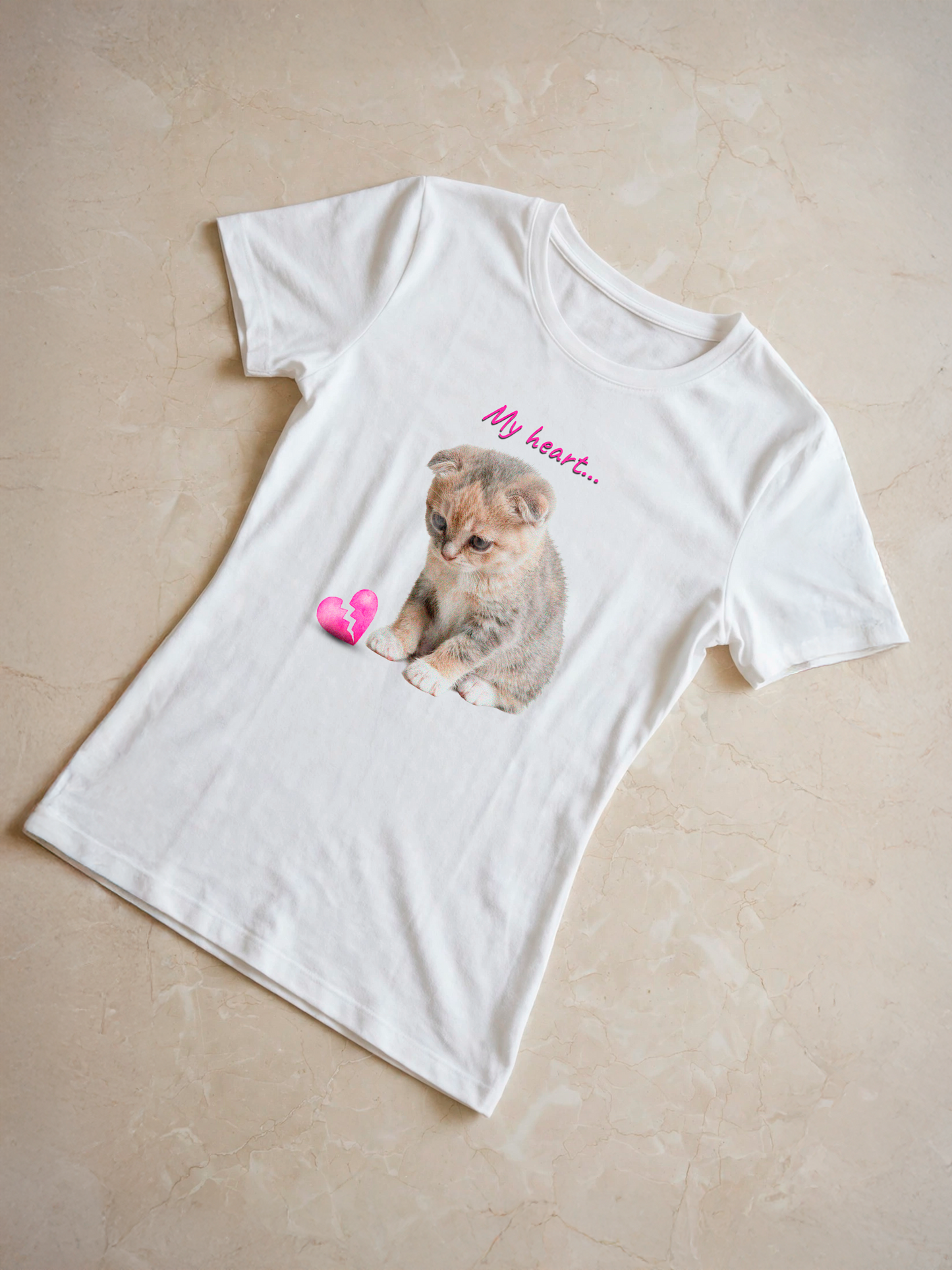Polera My Heart — Cute (mujer, blanca)