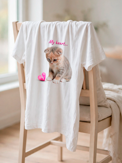 Polera My Heart — Cute (mujer, blanca)