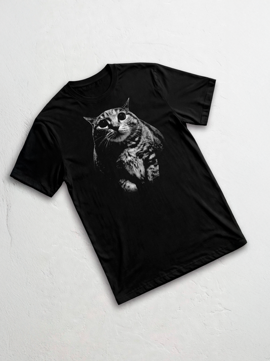 Polera Gato Waton — (unisex, negra)