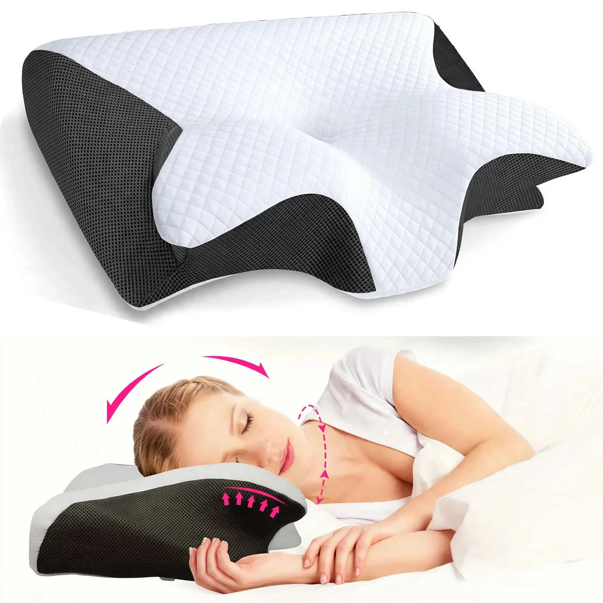 Almohada Cervical Ergonómica - Sueño Profundo